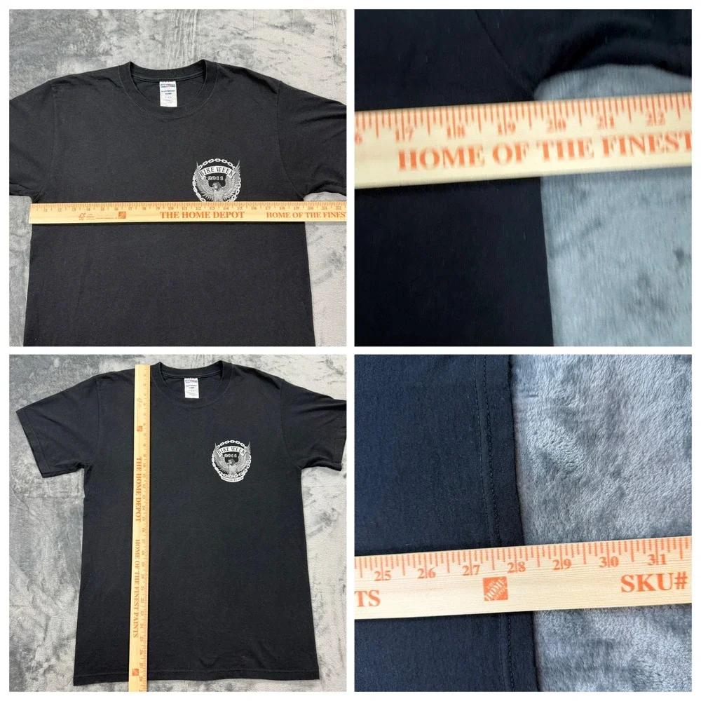 2011 Bike Week Myrtle Beach Eagle Graphic T-Shirt Black Mens Medium Jerzees Tag - Picture 2 of 7